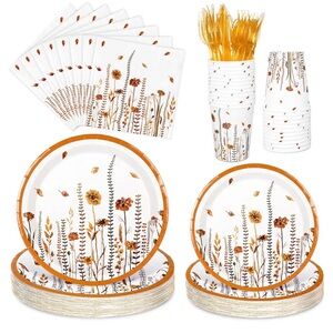 Wildflower Floral Party Decor Supplies Tableware Set